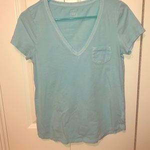 Light Blue V-neck tee